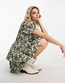 Комбинезон с комбинезоном и цветочным принтом в стиле гранж ASOS