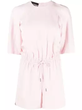 Комбинезон с короткими рукавами и кулиской Boutique Moschino, розовый