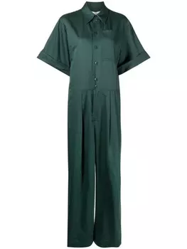 Комбинезон с короткими рукавами Tibi, зеленый