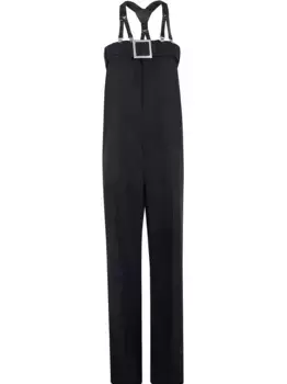 Комбинезон с кожаной отделкой Jean Paul Gaultier, черный