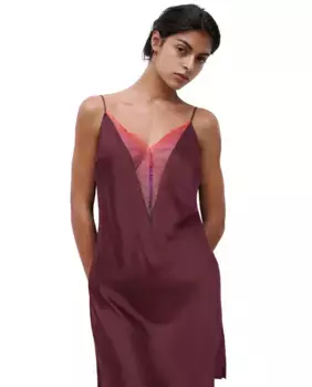 Комбинезон с кружевной линией Tattoo Love Chantelle, цвет Granate