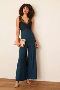 Комбинезон с кружевной отделкой Next, синий