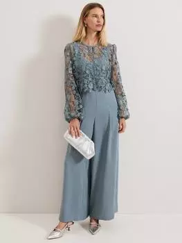 Комбинезон с кружевным лифом vanessa Phase Eight, светло-синий