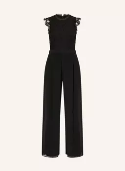 Комбинезон с кружевом Apart, черный