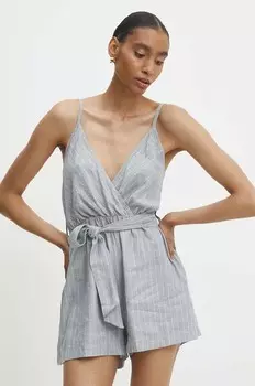 Комбинезон с льном Answear Lab, синий