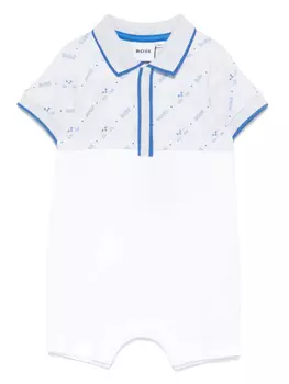 Комбинезон с логотипом BOSS Kidswear, белый