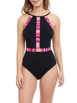 Комбинезон с лямкой на шее Палм-Спрингс Profile By Gottex, черный