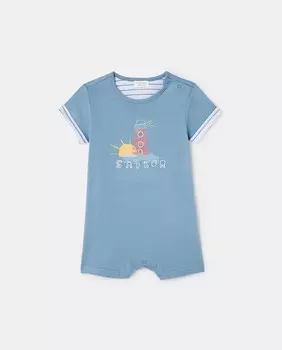 Комбинезон с маяком для мальчика Cotton Juice, синий