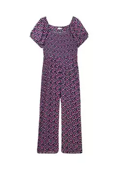 Комбинезон с минимальным принтом, выполнен из вискозы Sheego by JoeBrowns, цвет Dunkelblau Gemustert