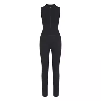 Комбинезон с молнией спереди SKIMS Contour Nylon, цвет Onyx