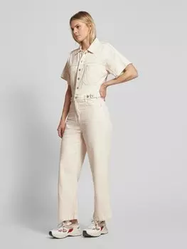 Комбинезон с нагрудными карманами модель «CESCA» Mango, кремовый