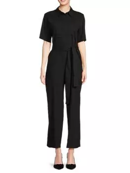 Комбинезон с накладными карманами Theory, черный