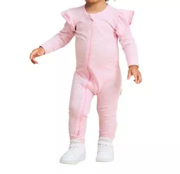 Комбинезон с оборками Daisy Seashell цвета фиолетовой лаванды Huxbaby