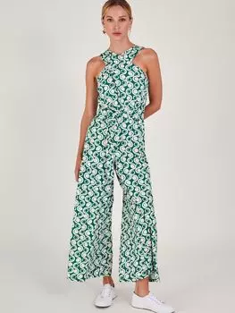 Комбинезон с перекрестным принтом и принтом Monsoon, зеленый