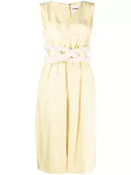 Комбинезон с плетеным поясом JIL SANDER, желтый