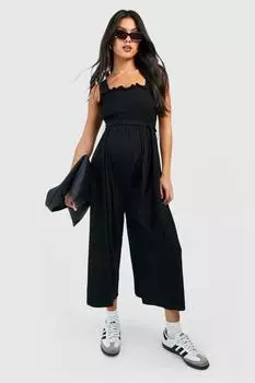Комбинезон с поясом для материалов Boohoo, черный