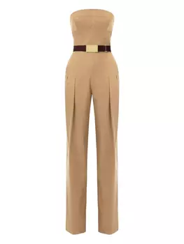 Комбинезон с поясом Elisabetta Franchi, нейтральный