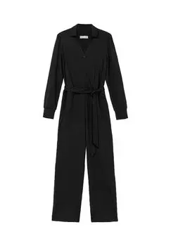 Комбинезон с поясом и молнией спереди Sheego by JoeBrowns, черный