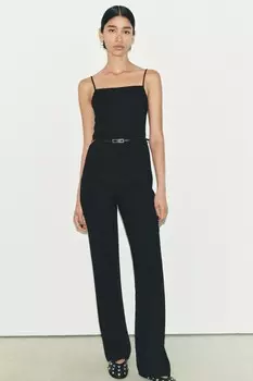 Комбинезон с поясом из коллекции ZW ZARA, черный