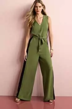 Комбинезон с поясом Next, зеленый