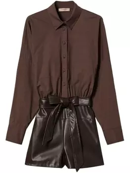 Комбинезон с поясом TWINSET, коричневый