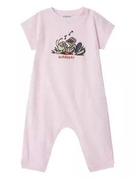 Комбинезон с принтом божьей коровки Burberry Kids, белый