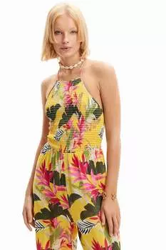 Комбинезон с принтом Desigual, желтый