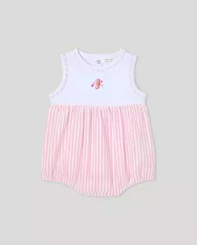 Комбинезон с принтом для девочки Cotton Juice, цвет Rosa