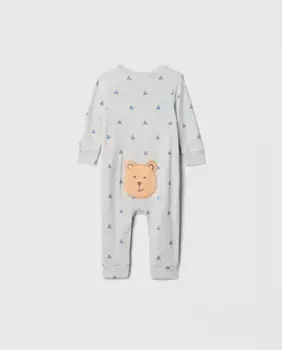 Комбинезон с принтом медведя для мальчика Gap, серый