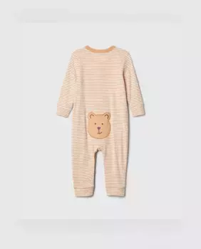 Комбинезон с принтом медведя для мальчика Gap, коричневый