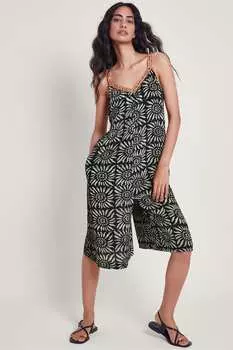 Комбинезон с принтом «Солнечный батик» Monsoon, черный