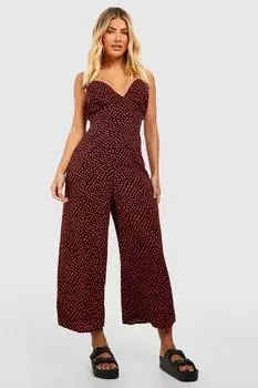 Комбинезон с принтом трапеции Boohoo, черный