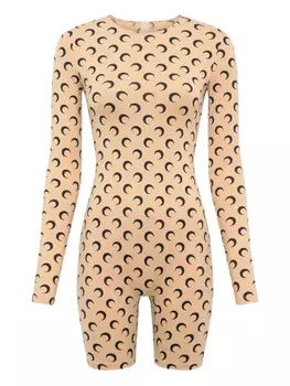 Комбинезон с принтом в виде полумесяца Marine Serre, нейтральный