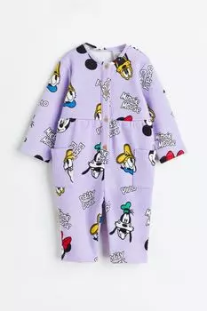 Комбинезон с рисунком H&amp;M, светло-фиолетовый/минни маус