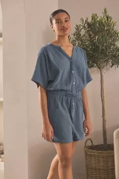 Комбинезон с рюшами Next, синий