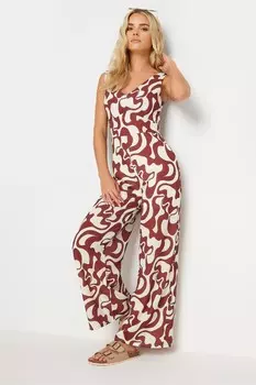 Комбинезон с широкими подвернутыми штанинами Pixiegirl Petite, красный