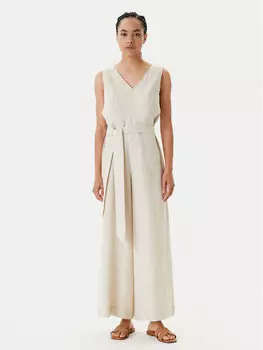 Комбинезон с широкими штанинами 4AGHDT00E United Colors Of Benetton, бежевый