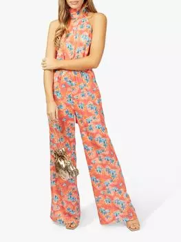 Комбинезон с широкими штанинами и цветочным принтом Little Mistress, Многоцветный