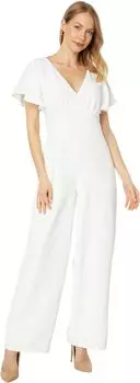 Комбинезон с широкими штанинами и развевающимися рукавами Maggy London, слоновая кость