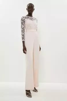 Комбинезон с широкими штанинами и вышивкой Coast, розовый