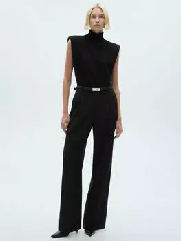 Комбинезон с ультра-плечевой накладкой Mango, черный