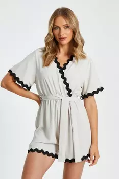 Комбинезон с волнистой отделкой Stone QUIZ Clothing