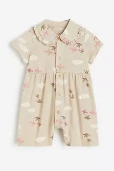 Комбинезон с воротником H&M, бежевый