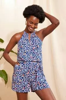 Комбинезон с воротником-халтер Love & Roses, синий