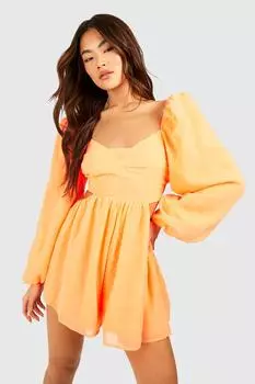 Комбинезон с вырезами Boohoo, оранжевый