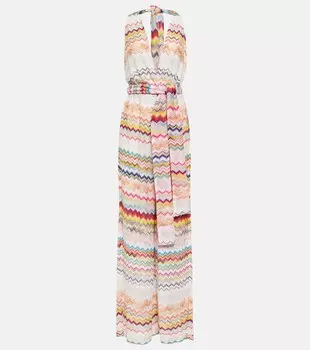 Комбинезон с вырезом халтер и вырезом зигзаг Missoni, разноцветный