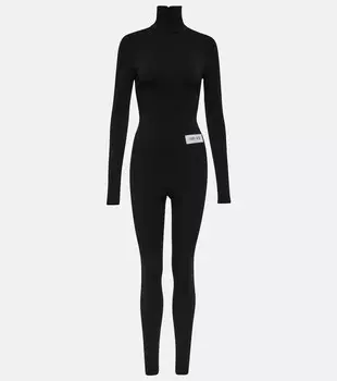 Комбинезон с высоким воротником из тюля из коллаборации с Kim DOLCE&GABBANA, черный