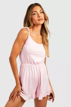 Комбинезон с завязками на плечах Boohoo, розовый