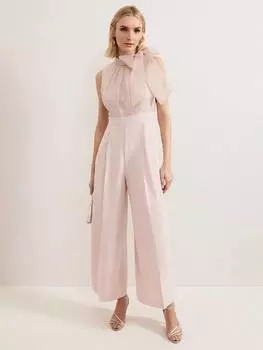 Комбинезон с завязками на шее stephy shimmer Phase Eight, цвет Cameo