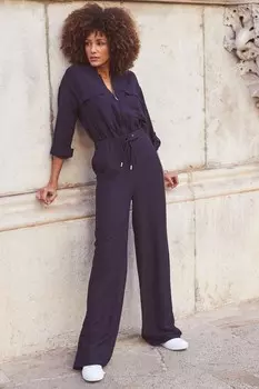 Комбинезон с завязками на талии Sosandar, синий